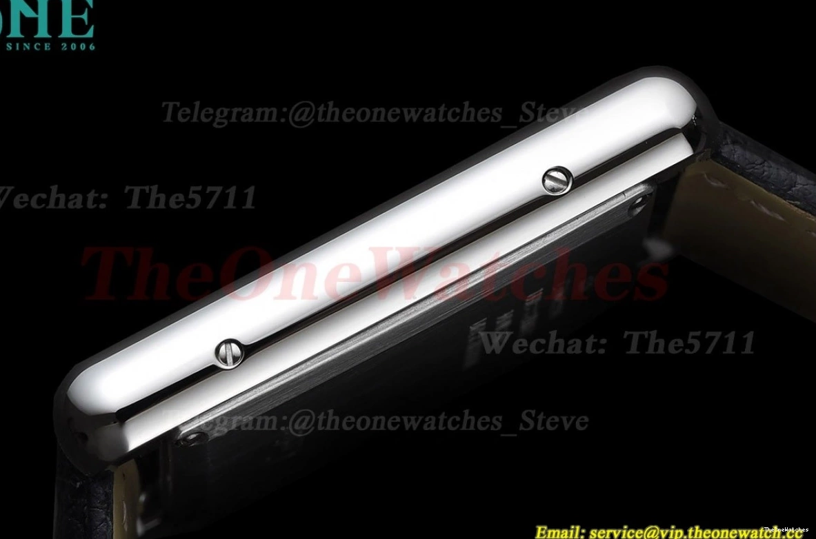 On dial Tank Quartz K11F White Must Strap Black Small 0430
